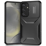 For Samsung Galaxy S25 / S24 Case Slide Lens Cover TPU+PC Phone Shell