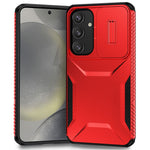 For Samsung Galaxy S25 / S24 Case Slide Lens Cover TPU+PC Phone Shell