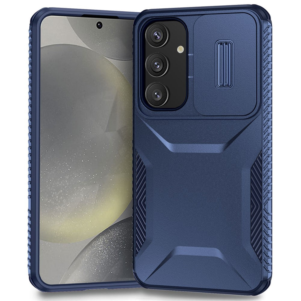 For Samsung Galaxy S25 / S24 Case Slide Lens Cover TPU+PC Phone Shell