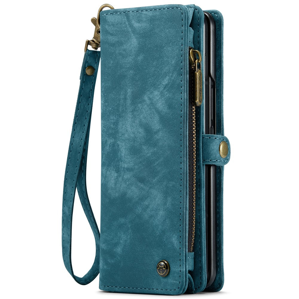 For Samsung Galaxy Z Fold5 5G Phone Cases CASEME 008 Leather Cover with Detachable Wallet and Strap