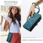 For Samsung Galaxy Z Fold5 5G Phone Cases CASEME 008 Leather Cover with Detachable Wallet and Strap
