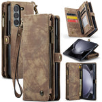 For Samsung Galaxy Z Fold5 5G Phone Cases CASEME 008 Leather Cover with Detachable Wallet and Strap