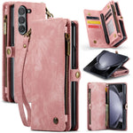 For Samsung Galaxy Z Fold5 5G Phone Cases CASEME 008 Leather Cover with Detachable Wallet and Strap