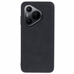 For Huawei Pura 70 Case Retro Texture PU Leather Coated PC+TPU Hybrid Phone Cover