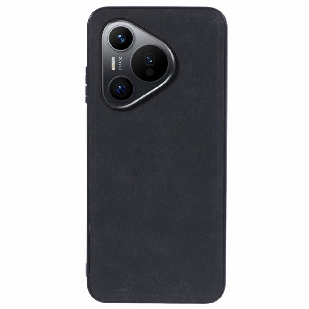 For Huawei Pura 70 Case Retro Texture PU Leather Coated PC+TPU Hybrid Phone Cover