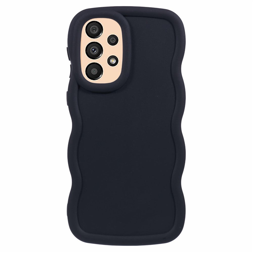XL Series For Samsung Galaxy A32 4G (EU Version) Case Wave Frame TPU Phone Cover Solid Color
