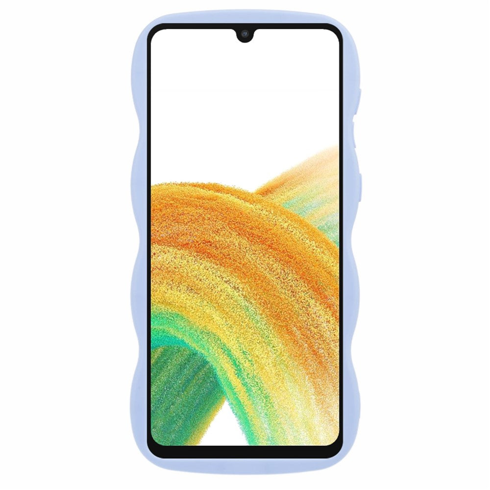 XL Series Til Samsung Galaxy A13 4G Cover Ensfarvet Mobiltelefon TPU Cover Bølget Kant