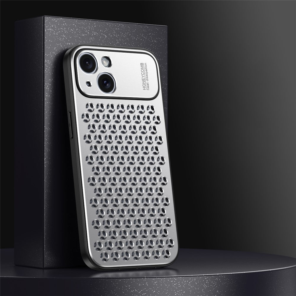 Til iPhone 14 Plus Cover Aluminiumlegering+TPU Honeycomb Varmeafledning Anti-Fald Telefoncover