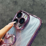 For iPhone 12 Pro Max Case Feather Yarn Texture Quicksand Swan TPU Phone Cover with Glass Lens Film