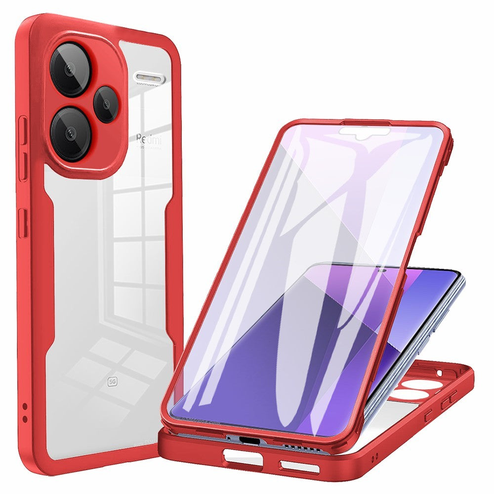 For Xiaomi Redmi Note 13 Pro+ 5G Case Acrylic + TPU Clear Phone Cover with PET Screen Film