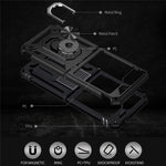 For Samsung Galaxy Z Flip7 FE 5G / Z Flip6 5G Case TPU+PC Phone Cover with Ring Kickstand Drop Protection