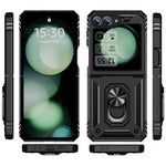 For Samsung Galaxy Z Flip7 FE 5G / Z Flip6 5G Case TPU+PC Phone Cover with Ring Kickstand Drop Protection