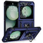 For Samsung Galaxy Z Flip7 FE 5G / Z Flip6 5G Case TPU+PC Phone Cover with Ring Kickstand Drop Protection