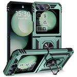 For Samsung Galaxy Z Flip7 FE 5G / Z Flip6 5G Case TPU+PC Phone Cover with Ring Kickstand Drop Protection