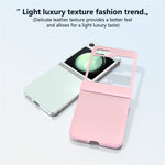 For Samsung Galaxy Z Flip5 5G Case Leather + PC Slim Phone Cover Hinge Protection