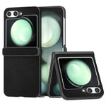 For Samsung Galaxy Z Flip5 5G Case Leather + PC Slim Phone Cover Hinge Protection