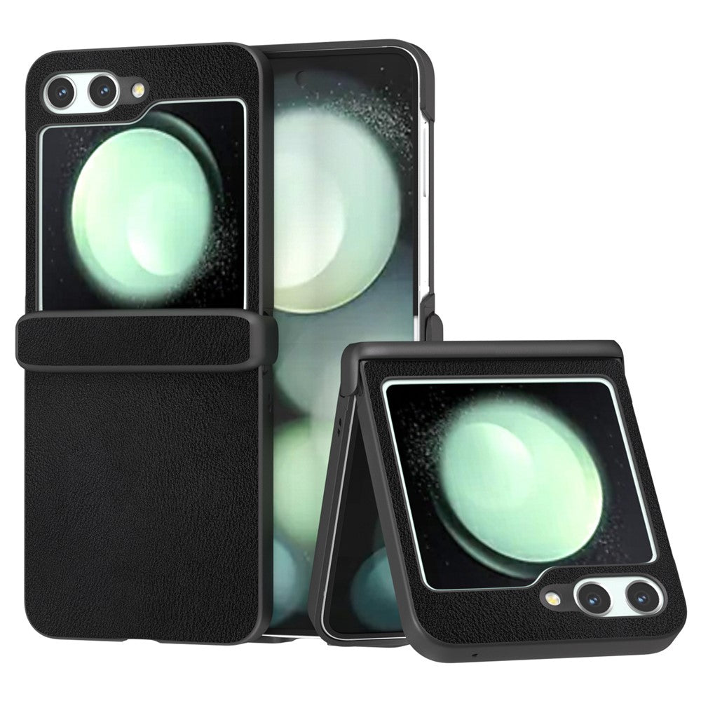 For Samsung Galaxy Z Flip5 5G Case Leather + PC Slim Phone Cover Hinge Protection