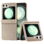 For Samsung Galaxy Z Flip5 5G Case Leather + PC Slim Phone Cover Hinge Protection
