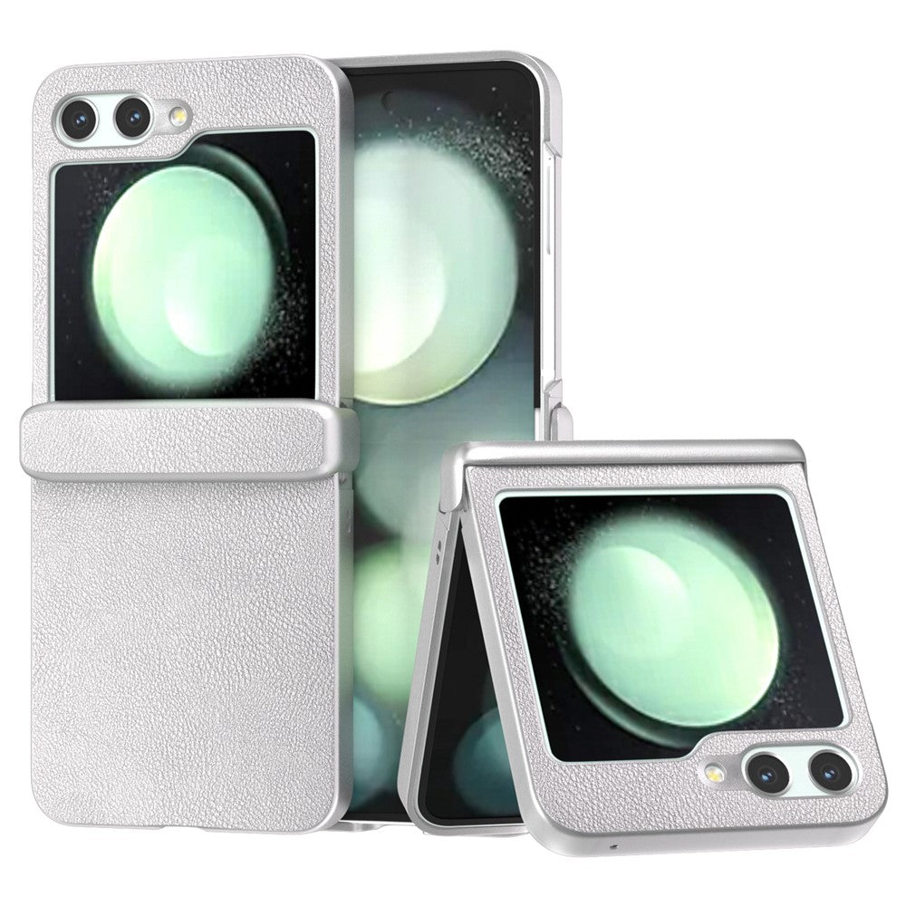 For Samsung Galaxy Z Flip5 5G Case Leather + PC Slim Phone Cover Hinge Protection