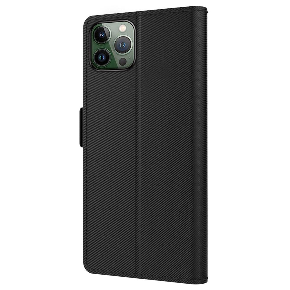 Til iPhone 16 Pro Max Etui PU Læder Kortplads Spejl Folio Telefoncover