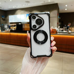 Huawei Pura 70 Pro / 70 Pro+ Magnetiskt Skal Glas Kameralock Stöd TPU+Akryl mobilskal