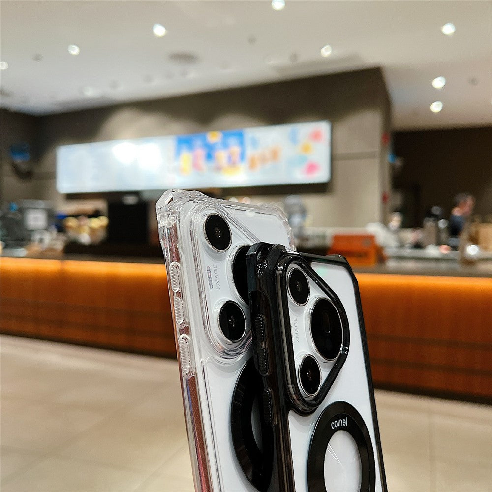 Huawei Pura 70 Pro / 70 Pro+ Magnetiskt Skal Glas Kameralock Stöd TPU+Akryl mobilskal