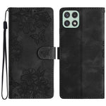 Til Samsung Galaxy A22 5G (EU Version) Etui Sakura Sommerfuglemønster Anti-ridse Læder Telefoncover