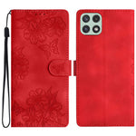 Til Samsung Galaxy A22 5G (EU Version) Etui Sakura Sommerfuglemønster Anti-ridse Læder Telefoncover