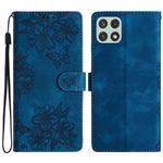 Til Samsung Galaxy A22 5G (EU Version) Etui Sakura Sommerfuglemønster Anti-ridse Læder Telefoncover