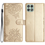 Til Samsung Galaxy A22 5G (EU Version) Etui Sakura Sommerfuglemønster Anti-ridse Læder Telefoncover