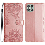 Til Samsung Galaxy A22 5G (EU Version) Etui Sakura Sommerfuglemønster Anti-ridse Læder Telefoncover