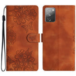 For Samsung Galaxy S20 FE / S20 FE 5G / S20 FE 2022 / S20 Lite Case Sakura Butterfly Imprint Leather Wallet Phone Cover