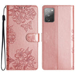 For Samsung Galaxy S20 FE / S20 FE 5G / S20 FE 2022 / S20 Lite Case Sakura Butterfly Imprint Leather Wallet Phone Cover