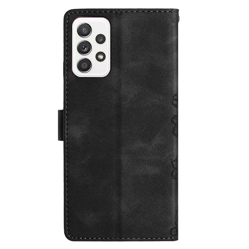 For Samsung Galaxy A73 5G PU Leather Phone Case Imprinted Pattern Wallet Phone Cover