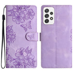 For Samsung Galaxy A73 5G PU Leather Phone Case Imprinted Pattern Wallet Phone Cover