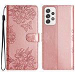 For Samsung Galaxy A73 5G PU Leather Phone Case Imprinted Pattern Wallet Phone Cover