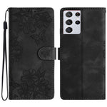 For Samsung Galaxy S21 Ultra 5G Phone Shell PU Leather Imprinted Pattern Wallet Phone Cover