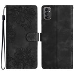 Samsung Galaxy A14 5G-skal med Sakura Butterfly-tryck, repavvisande mobilskal i PU-läder