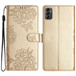 Samsung Galaxy A14 5G-skal med Sakura Butterfly-tryck, repavvisande mobilskal i PU-läder