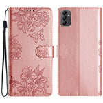 Samsung Galaxy A14 5G-skal med Sakura Butterfly-tryck, repavvisande mobilskal i PU-läder