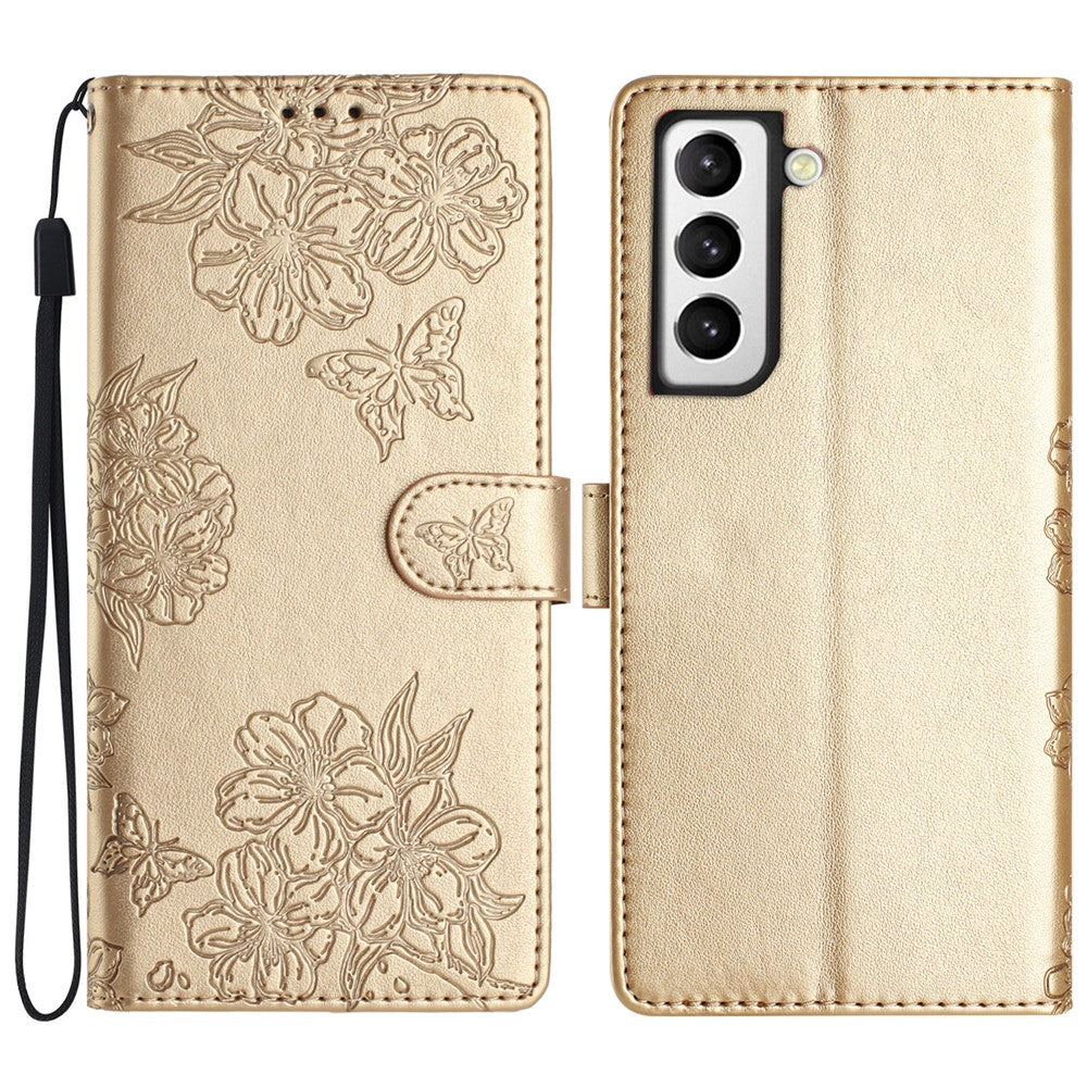 For Samsung Galaxy S21+ 5G   Phone Shell PU Leather Imprinted Pattern Wallet Phone Cover