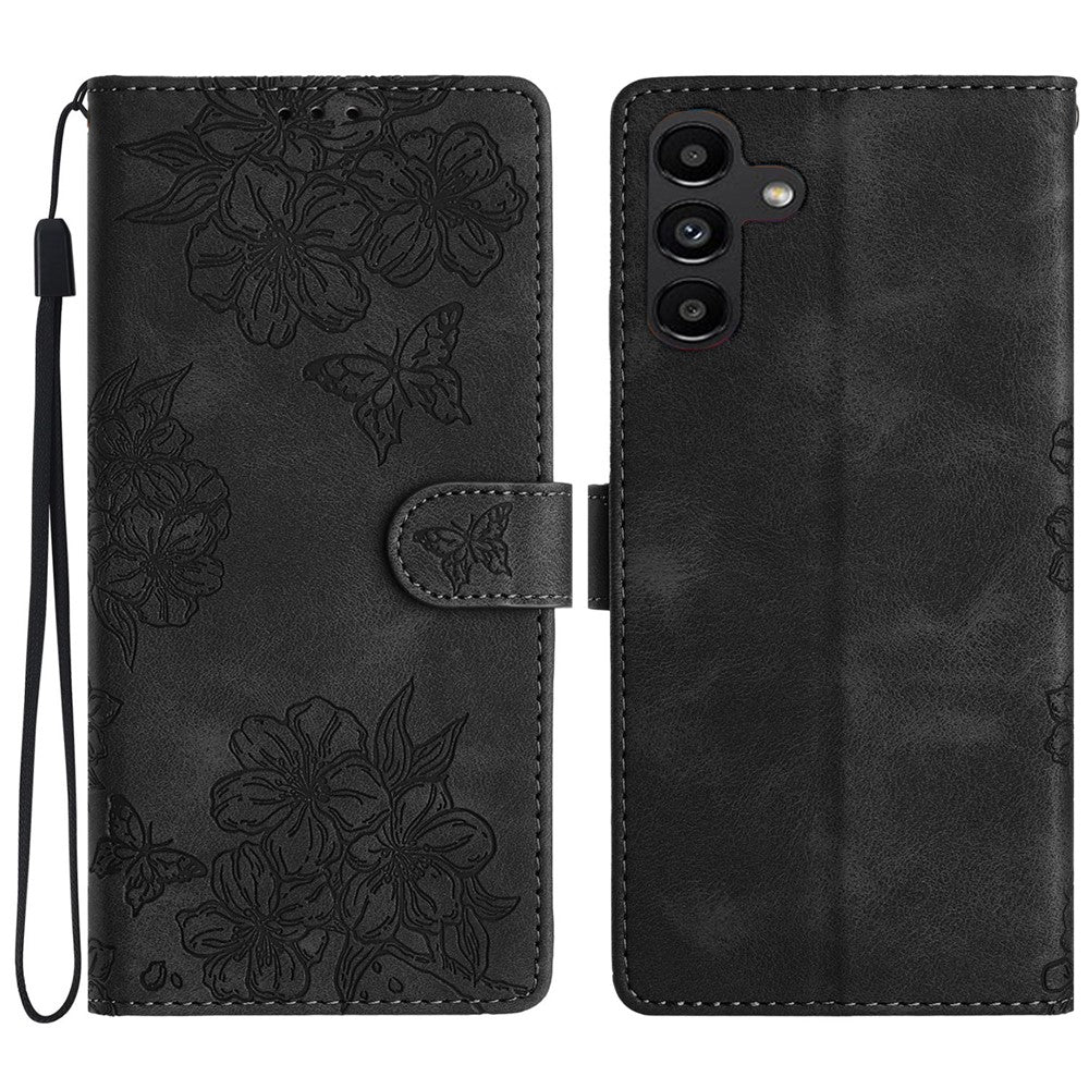 Samsung Galaxy A34 5G mobilmobilskal PU-läder med präglat mönster plånboksfodral