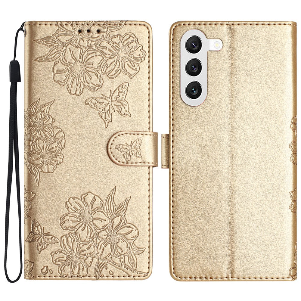 For Samsung Galaxy S23+ Cell Phone Case PU Leather Imprinted Pattern Wallet Phone Cover
