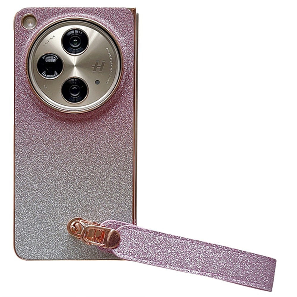 For Oppo Find N3 5G Case Hard PC Glitter Bling Protective Phone Cover with Strap