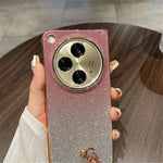 For Oppo Find N3 5G Case Hard PC Glitter Bling Protective Phone Cover with Strap