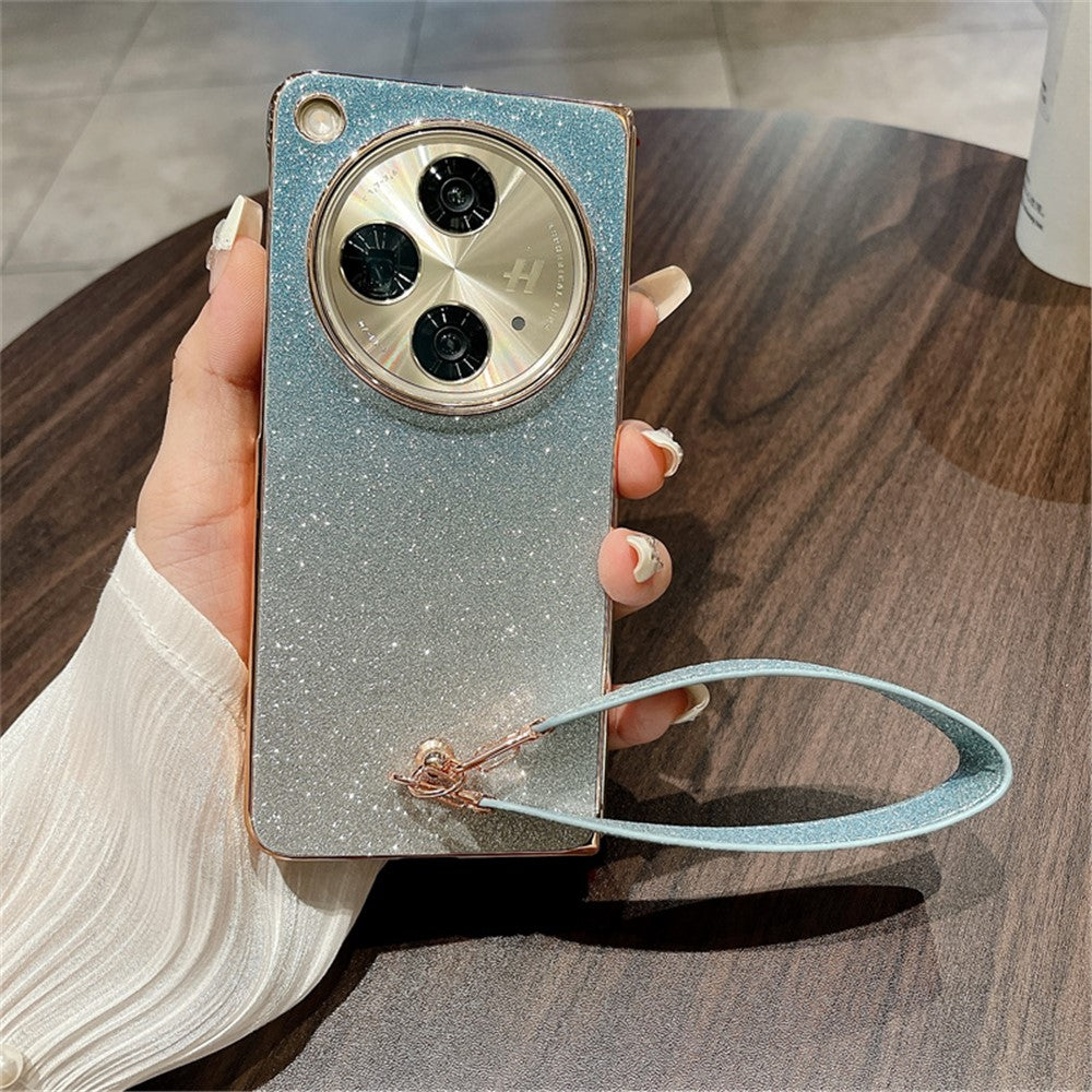 For Oppo Find N3 5G Case Hard PC Glitter Bling Protective Phone Cover with Strap