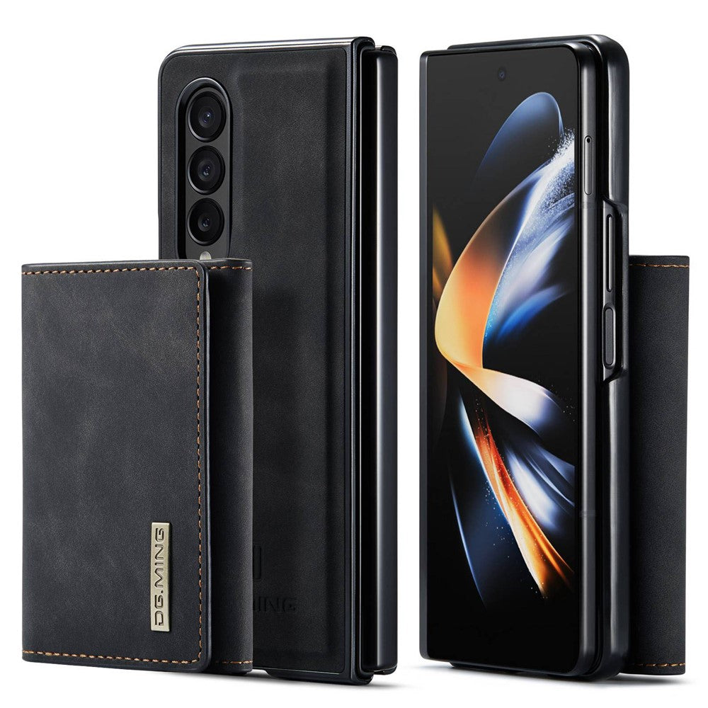 DG.MING M1-serien mobilcover til Samsung Galaxy Z Fold4 5G, aftageligt 2-i-1-mobilcover i pungdesign, slidstærkt mobilcover