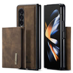 DG.MING M1-serien mobilcover til Samsung Galaxy Z Fold4 5G, aftageligt 2-i-1-mobilcover i pungdesign, slidstærkt mobilcover
