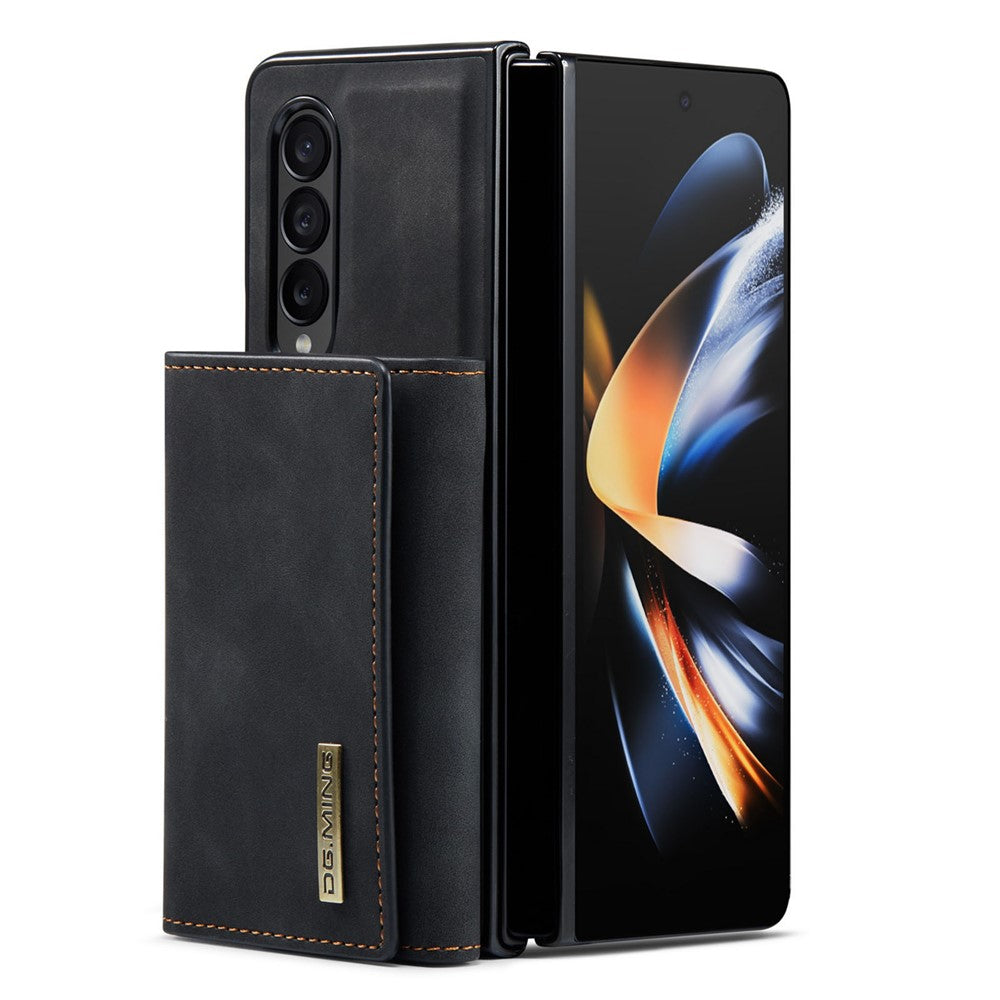 DG.MING M1 Series Phone Case for Samsung Galaxy Z Fold3 5G Detachable 2-in-1 Wallet Phone Case Anti-Drop Cell Phone Case