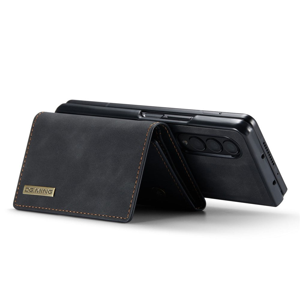 DG.MING M1 Series Phone Case for Samsung Galaxy Z Fold3 5G Detachable 2-in-1 Wallet Phone Case Anti-Drop Cell Phone Case